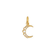 SETHI COUTURE 18K Yellow Gold Crescent Mini White Diamond Pendant